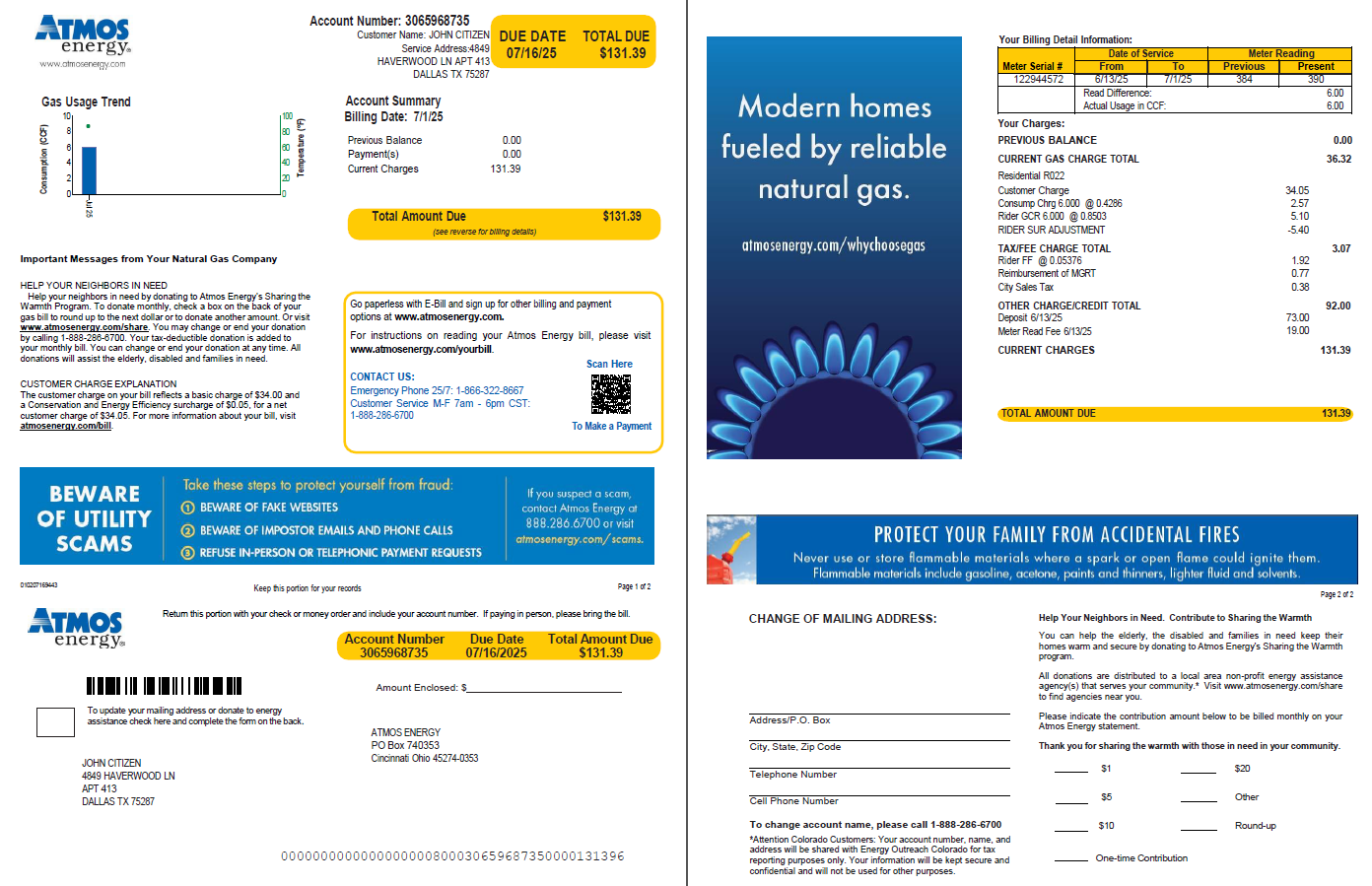  Minol USA business utility bill 